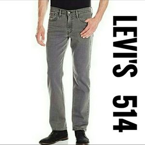 Levi 514 Red Tab Jeans Gray Distressed Denim